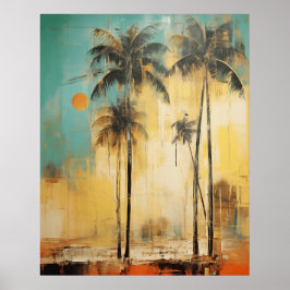 Abstraktes Palm Tree Poster