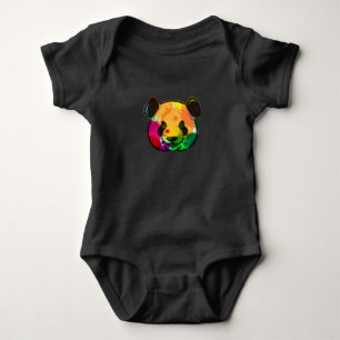 Abstraktes Panda Baby Strampler