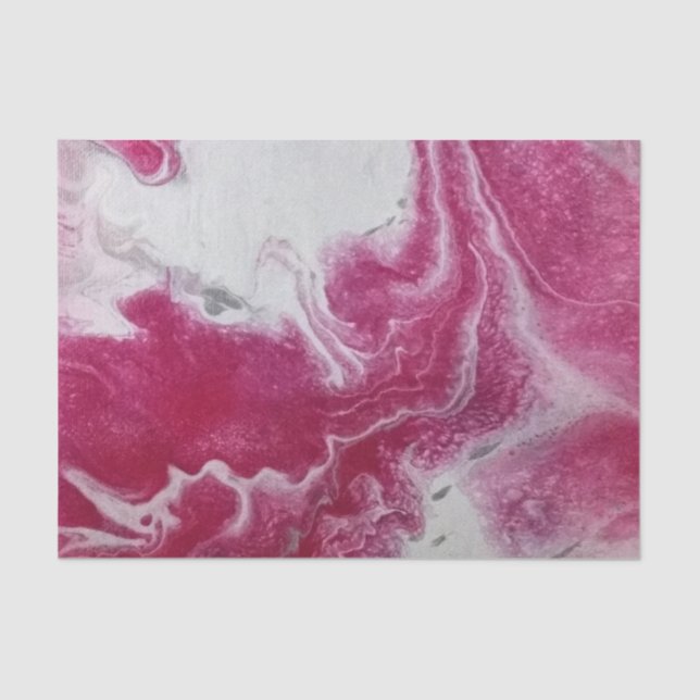 Abstraktes Papiertuch aus rosa Marmor Seidenpapier (Vorderseite)