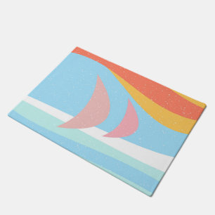 Abstraktes Pastell-Design segeln Fußmatte