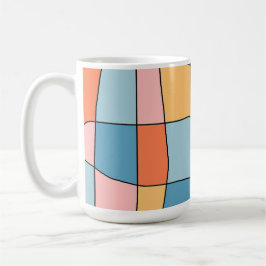 Abstraktes Pastell-Geometrisches Muster Tasse