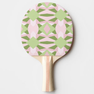 Abstraktes Pastell Grün und Rosa geometrisches Mus Tischtennis Schläger
