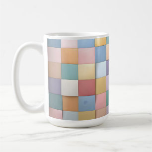 Abstraktes Pastell-Tile-Wandmuster Kaffeetasse