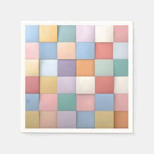 Abstraktes Pastell-Tile-Wandmuster Serviette