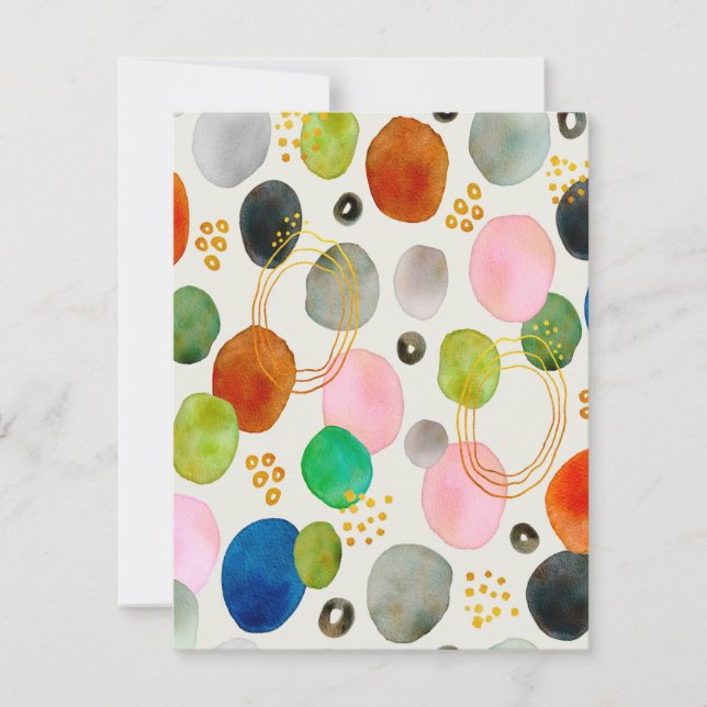 Abstraktes Pebble Gold Glitzer Art (Vorderseite)