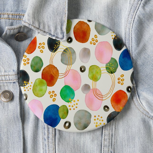 Abstraktes Pebble Gold Glitzer Art Button (Beispiel)