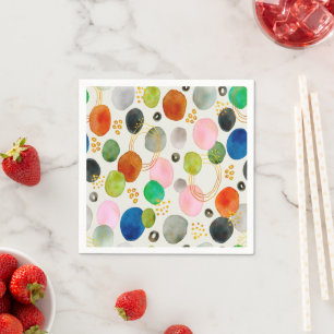 Abstraktes Pebble Gold Glitzer Art Serviette