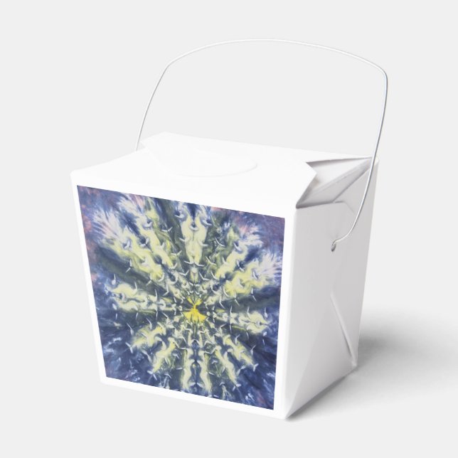 Abstraktes Pfauenfutter Geschenkschachtel (Vorderseite)