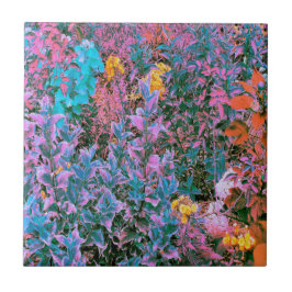 Abstraktes Pfirsich, rosa Grüne und Aqua Garden Fo Fliese