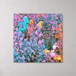 Abstraktes Pfirsich, rosa Grüne und Aqua Garden Fo Leinwanddruck