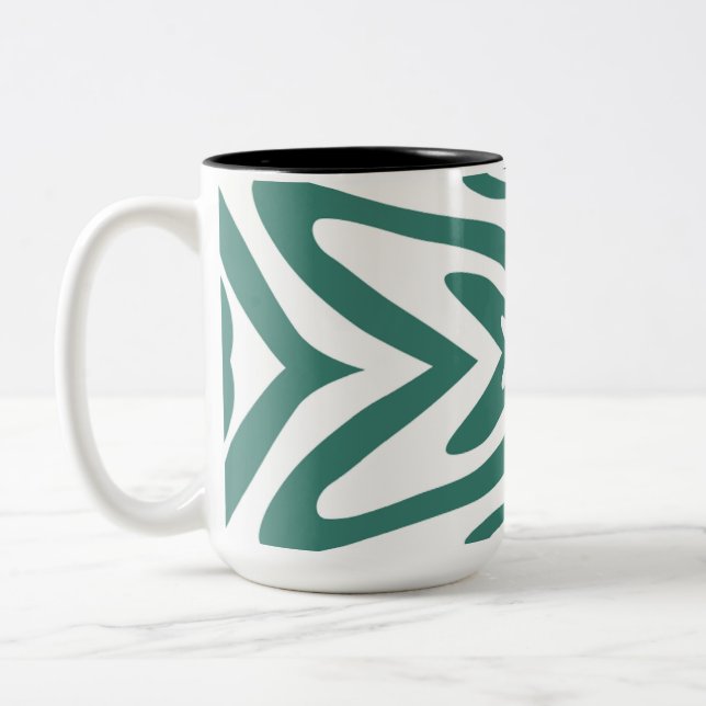 abstraktes Pflaster Zweifarbige Tasse (Links)