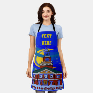 Abstraktes Philadelphia-Design fügen Text, Schürze