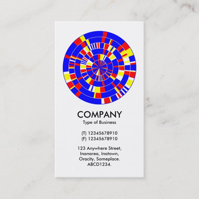 Abstraktes Pi Wheel 08 Visitenkarte (Vorderseite)