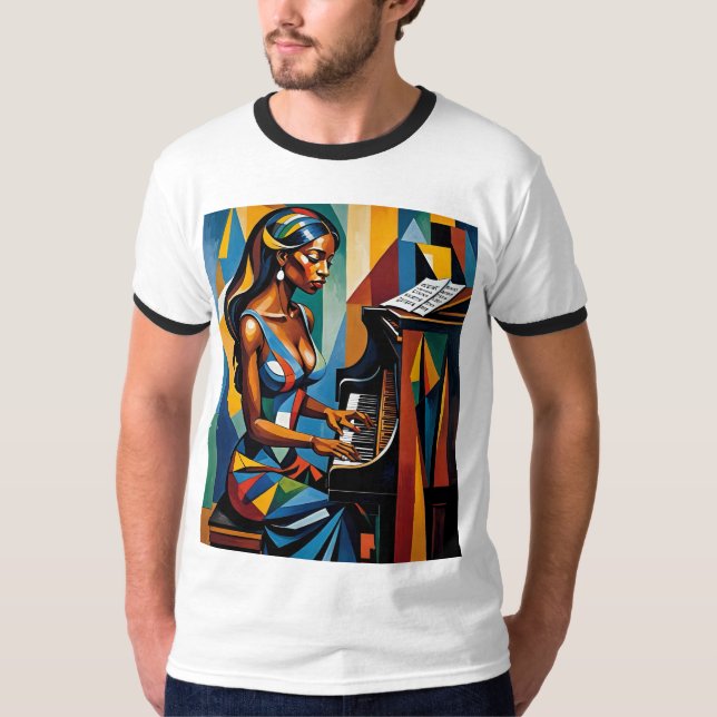 Abstraktes Pianistisches Shirt (Vorderseite)