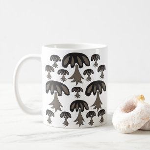 Abstraktes Pilzmuster Kaffeetasse