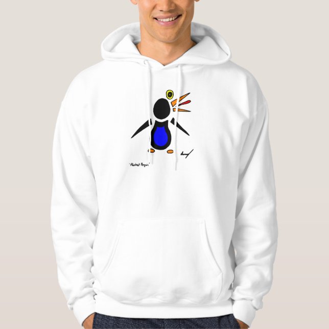 Abstraktes Pinguin Adult Hooded Sweatshirt (Vorderseite)