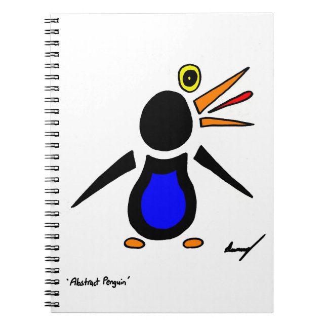 Abstraktes Pinguin-Notebook Notizblock (Vorderseite)