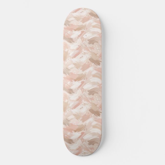 Abstraktes Pinselstrichmuster Skateboard (Vorderseite)
