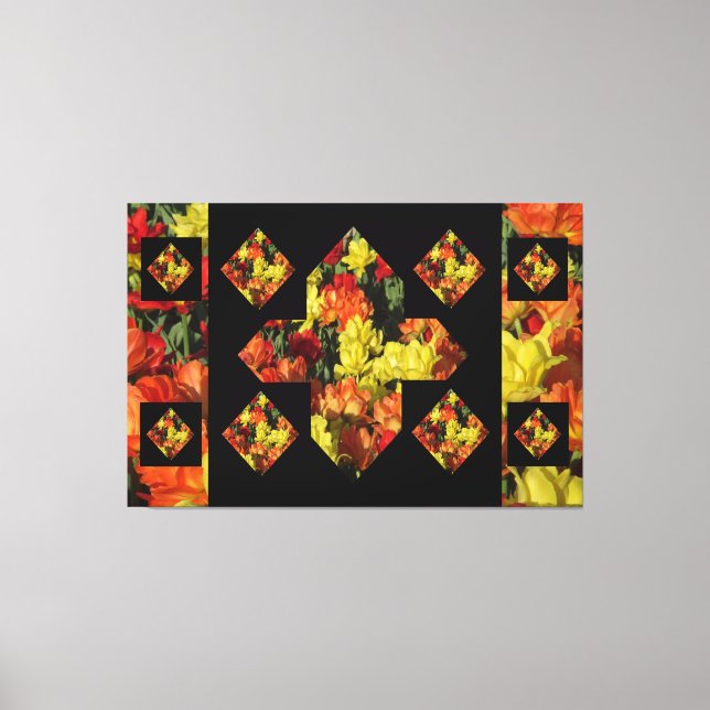 Abstraktes Pluszeichen Nelke Leinwandkunst (60 x 4 Leinwanddruck (Vorderseite)