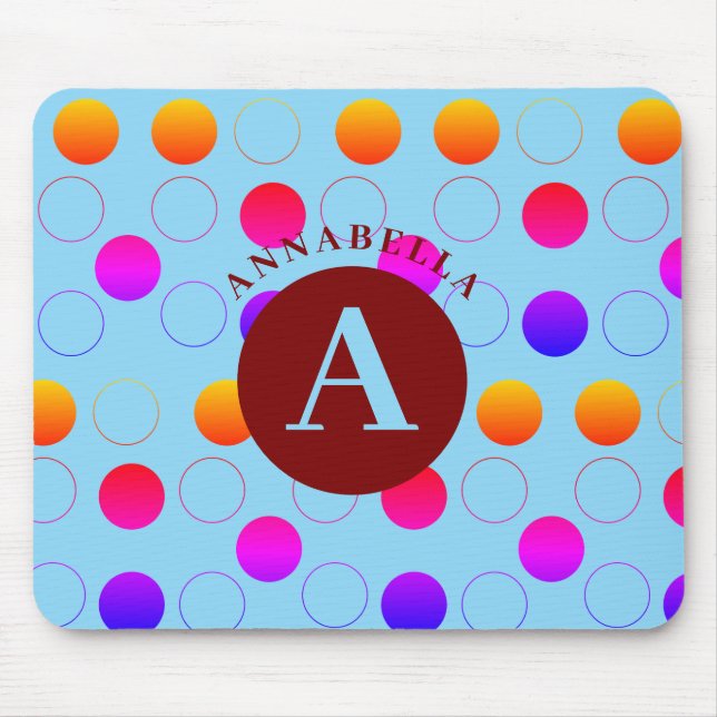 Abstraktes Polka Dots Muster Mousepad (Vorne)