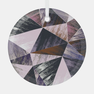 Abstraktes Polygonmuster, bunte Dreiecke. Ornament Aus Glas
