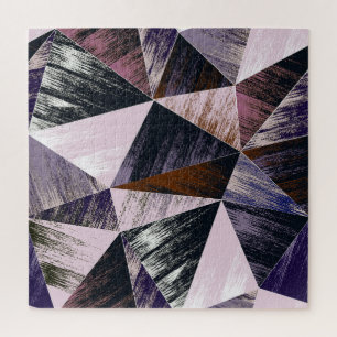 Abstraktes Polygonmuster, bunte Dreiecke. Puzzle