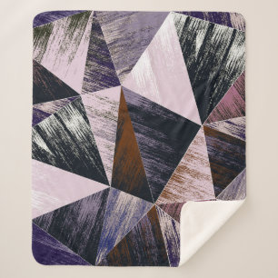 Abstraktes Polygonmuster, bunte Dreiecke. Sherpadecke