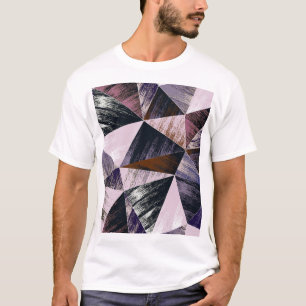 Abstraktes Polygonmuster, bunte Dreiecke. T-Shirt
