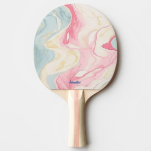 Abstraktes Pong Paddel mit Name Tischtennis Schläger