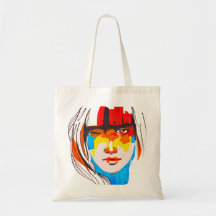 Abstraktes Pop-Art-Porträt einer Frau