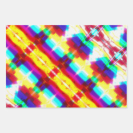 Abstraktes Popart Rainbow Wrapping FlatSheet-Set Geschenkpapier Set