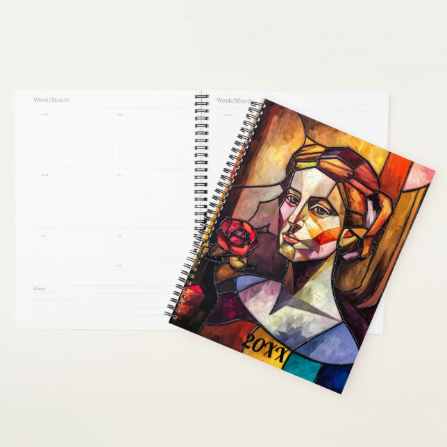 Abstraktes Portrait aus Hartglas Planer (Anzeige)