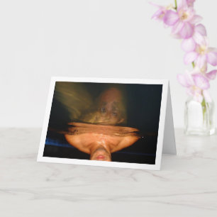 Abstraktes Portrait des Menschen im Pool Karte