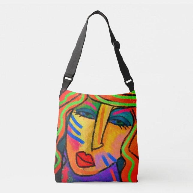 Abstraktes Portrait einer Woman Tote Tasche (Vorderseite)