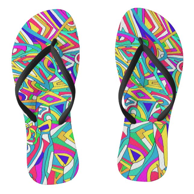 Abstraktes Portrait Flip Flops (Fußbett)