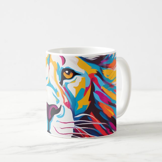 Abstraktes Portrait Kaffeetasse (VorderseiteRechts)