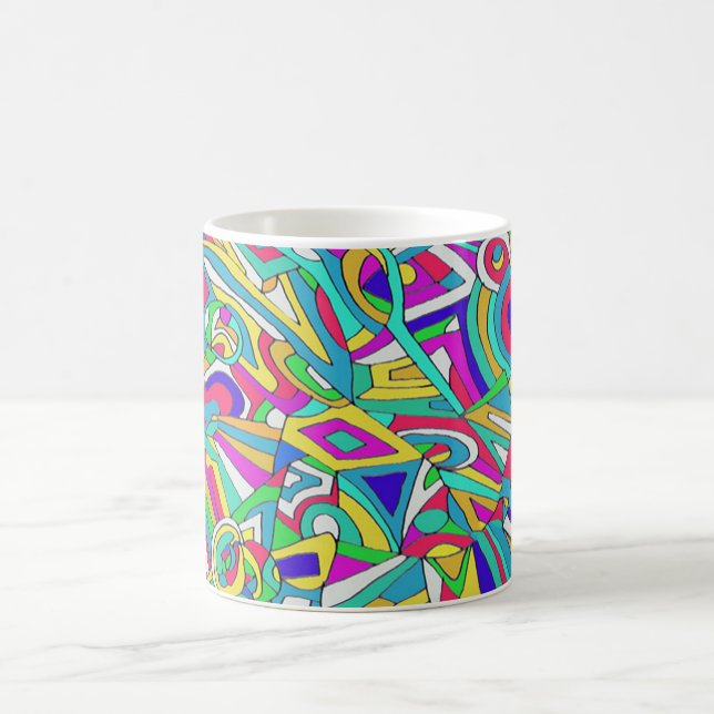 Abstraktes Portrait Kaffeetasse (Mittel)