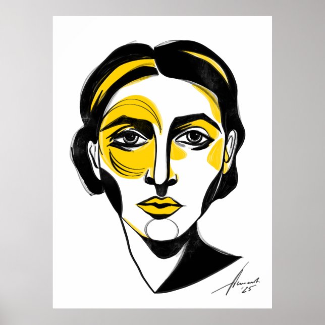 Abstraktes Portrait Nr. 1 Poster (Vorne)