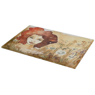 Abstraktes Porträt 3 Schneidebrett