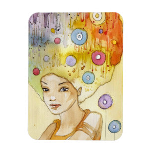 Abstraktes Porträt Magnet