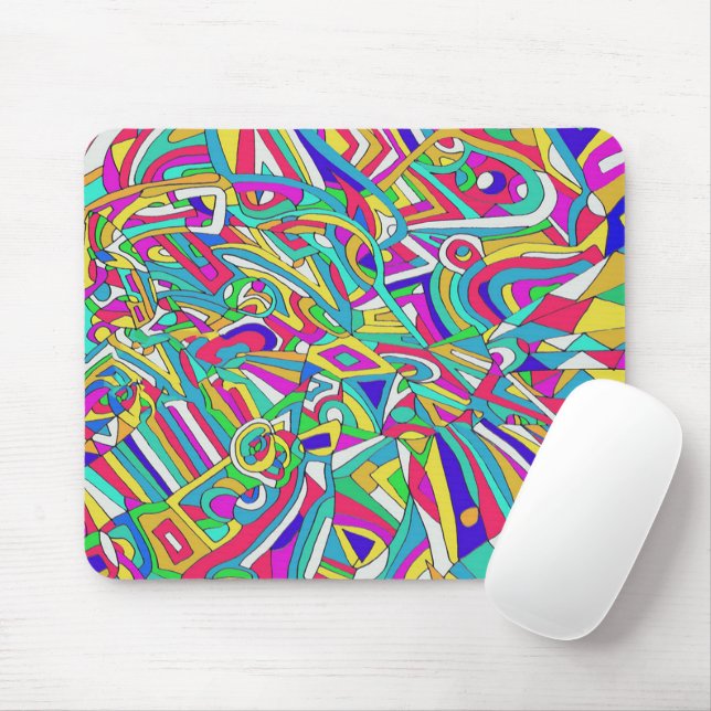 Abstraktes Porträt Mousepad (Mit Mouse)