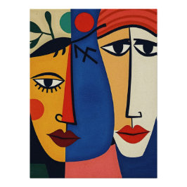 Abstraktes Porträt Poster