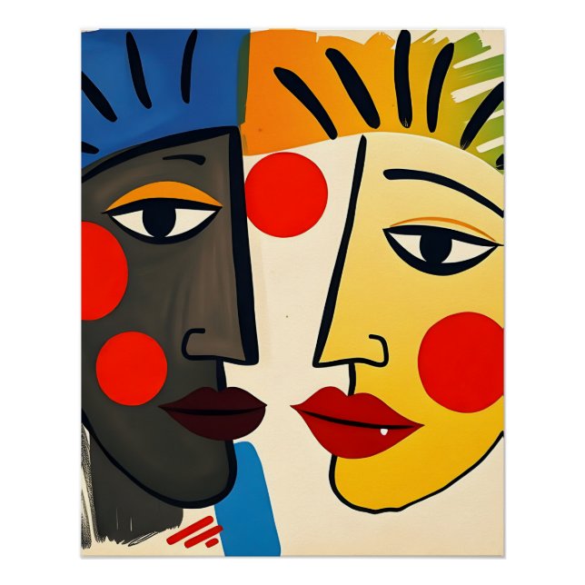 Abstraktes Porträt Poster (Vorderseite)