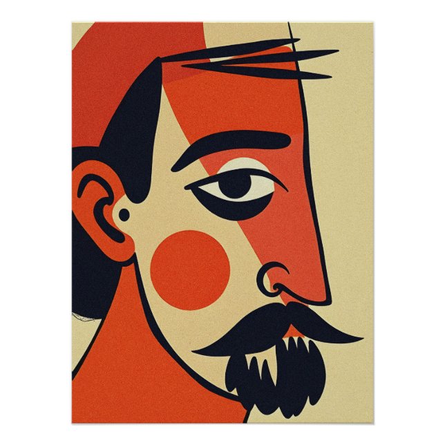 Abstraktes Porträt Poster (Vorderseite)