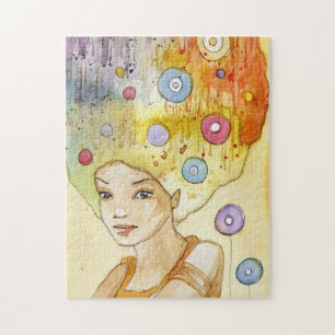 Abstraktes Porträt Puzzle