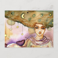 Abstraktes Porträt und hübsche Frau