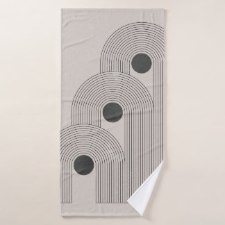 Abstraktes Poster aus der Mitte des Jahrhunderts m Badehandtuch