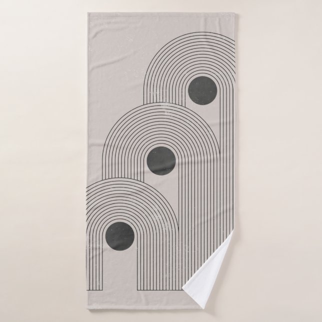 Abstraktes Poster aus der Mitte des Jahrhunderts m Badehandtuch (Badehandtuch)