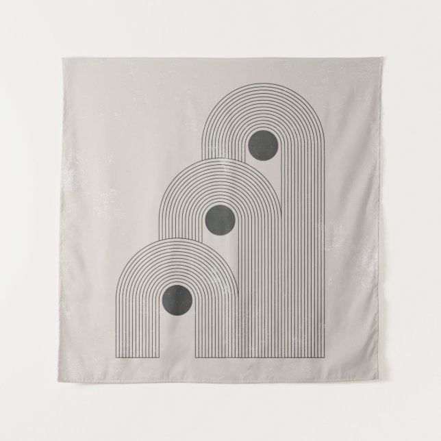 Abstraktes Poster aus der Mitte des Jahrhunderts m Wandteppich (Vorderseite)