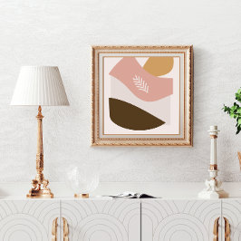 Abstraktes Poster in warmen neutralen Farben